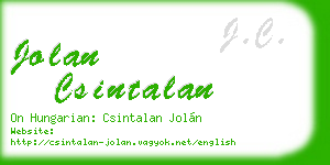 jolan csintalan business card